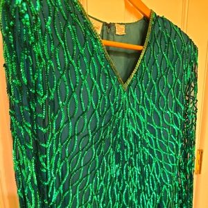 Laurence Kazar (NY) tiered sequin dress